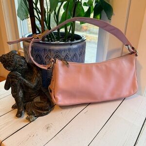 Perlina | Shimmery Pink Leather Shoulder Bag